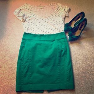 Green pencil skirt